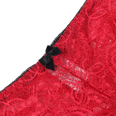 SUBBLIME - 953904 CAMISOLA DE SEDA E RENDA + CALCINHA VERMELHA L/XL - D-242163 - Dona Pimenta