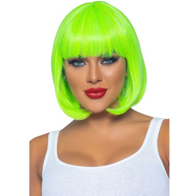 LEG AVENUE - PERUCA BOB FLUORESCENTE VERDE NEON - D-242057 - Dona Pimenta
