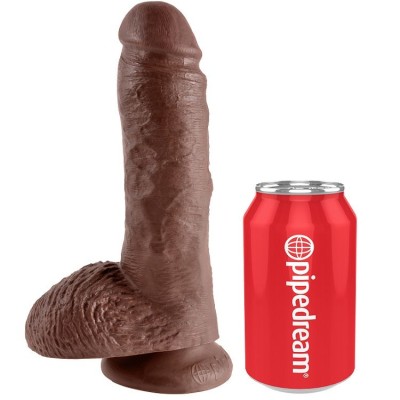 KING COCK 8" PENE REALISTICO MARRON 20.3CM - PD5507-29 - Dona Pimenta