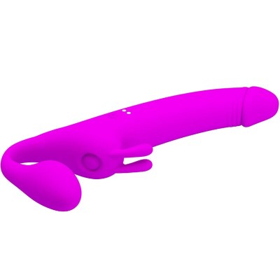 PRETTY LOVE - ZANINI STRAPLESS STRAP-ON 10 VIBRAÇÕES ROXO - D-241908 - Dona Pimenta