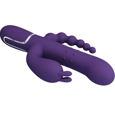 PRETTY LOVE - CAMMY TRIPLO VIBRADOR MULTIFUNÇÃO 4 EM 1 ROXO - D-241872 - Dona Pimenta