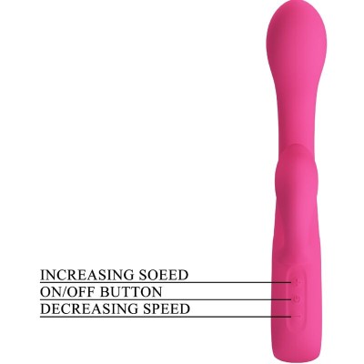 PRETTY LOVE - FRITZ RABBIT VIBRADOR 12 VIBRAÇÕES ROSA - D-241883 - Dona Pimenta
