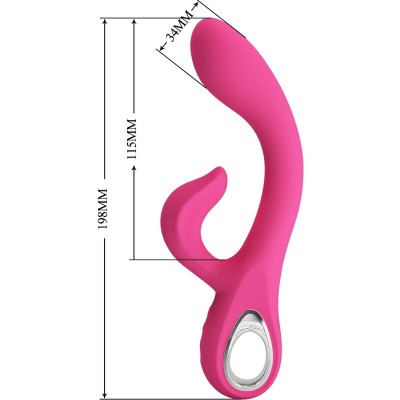 PRETTY LOVE - FRITZ RABBIT VIBRADOR 12 VIBRAÇÕES ROSA - D-241883 - Dona Pimenta