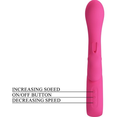 PRETTY LOVE - NOVAK RABBIT VIBRADOR 12 VIBRAÇÕES ROSA - D-241884 - Dona Pimenta