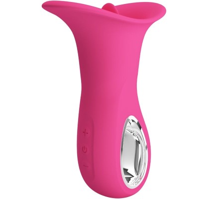 PRETTY LOVE - CLYDE VIBRADOR ORAL LÍNGUA VIBRANTE 12 VIBRAÇÕES ROSA - D-241885 - Dona Pimenta