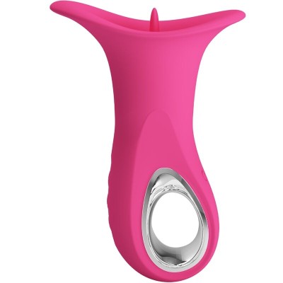 PRETTY LOVE - CLYDE VIBRADOR ORAL LÍNGUA VIBRANTE 12 VIBRAÇÕES ROSA - D-241885 - Dona Pimenta