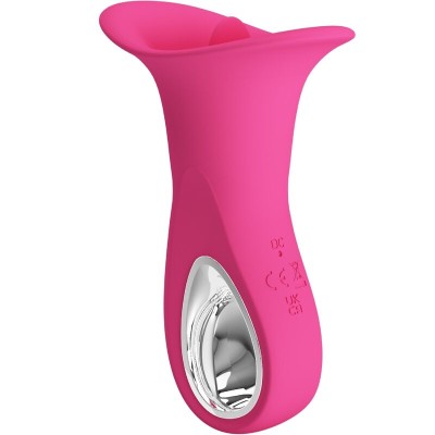 PRETTY LOVE - CLYDE VIBRADOR ORAL LÍNGUA VIBRANTE 12 VIBRAÇÕES ROSA - D-241885 - Dona Pimenta