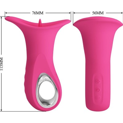 PRETTY LOVE - CLYDE VIBRADOR ORAL LÍNGUA VIBRANTE 12 VIBRAÇÕES ROSA - D-241885 - Dona Pimenta