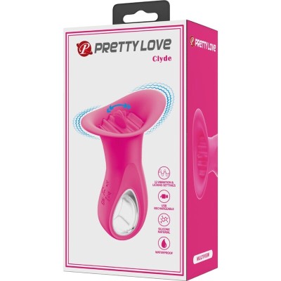 PRETTY LOVE - CLYDE VIBRADOR ORAL LÍNGUA VIBRANTE 12 VIBRAÇÕES ROSA - D-241885 - Dona Pimenta