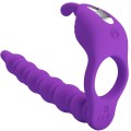 PRETTY LOVE - BLACKNEY ANÉIS PARA PÉNIS COM PLUG VIBRADOR - D-239774 - Dona Pimenta