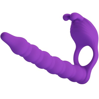 PRETTY LOVE - BLACKNEY ANÉIS PARA PÉNIS COM PLUG VIBRADOR - D-239774 - Dona Pimenta