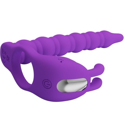 PRETTY LOVE - BLACKNEY ANÉIS PARA PÉNIS COM PLUG VIBRADOR - D-239774 - Dona Pimenta