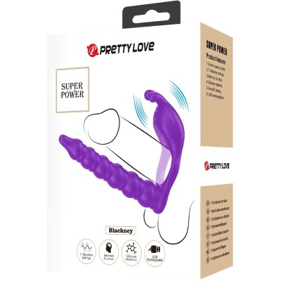 PRETTY LOVE - BLACKNEY ANÉIS PARA PÉNIS COM PLUG VIBRADOR - D-239774 - Dona Pimenta