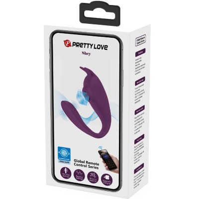 PRETTY LOVE - ESTIMULADOR E VIBRADOR SHEY APLICATIVO GRATUITO LONGA DISTÃNCIA ROXO - D-241868 - Dona Pimenta