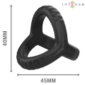 INTENSE - CARSON ANEL DE PÉNIS DUPLO DE SILICONE PRETO MODELO 4 - D-241980 - Dona Pimenta