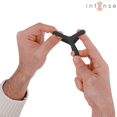 INTENSE - CARSON ANEL DE PÉNIS DUPLO DE SILICONE PRETO MODELO 4 - D-241980 - Dona Pimenta