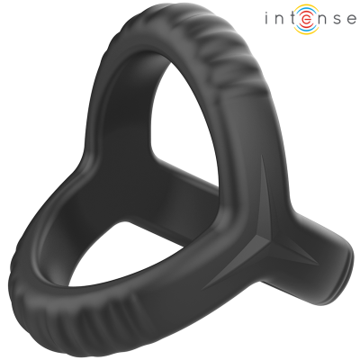 INTENSE - CARSON ANEL DE PÉNIS DUPLO DE SILICONE PRETO MODELO 4 - D-241980 - Dona Pimenta