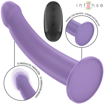 INTENSE - EDDIE VIBRADOR 17,5 CM 10 VIBRAÇÕES ROXO CONTROLE REMOTO - D-241959 - Dona Pimenta