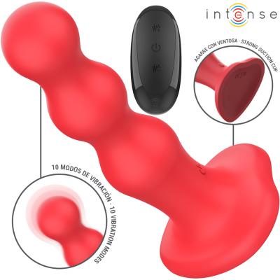 INTENSE - CODY VIBRADOR COM VENTOSA VERMELHO CONTROLE REMOTO - D-241975 - Dona Pimenta