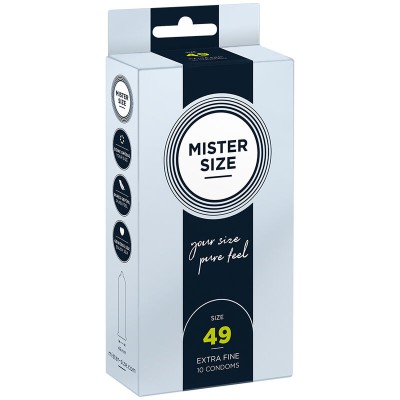 MISTER SIZE - PRESERVATIVO TAMANHO S 49 MM (10 UNIDADES) - D-242277 - Dona Pimenta