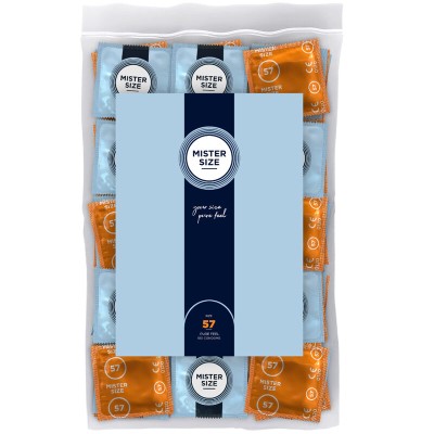 MISTER SIZE - PRESERVATIVO TAMANHO L 57 MM (100 UNIDADES) - D-242301 - Dona Pimenta