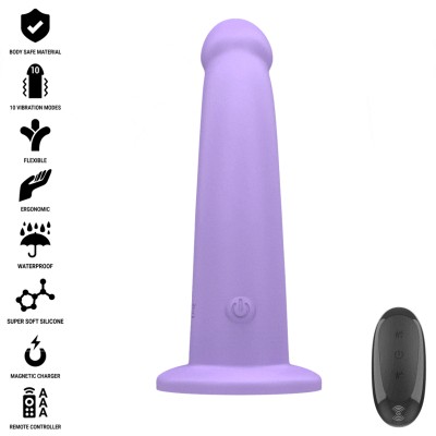 INTENSE - EDDIE VIBRADOR 17,5 CM 10 VIBRAÇÕES ROXO CONTROLE REMOTO - D-241959 - Dona Pimenta