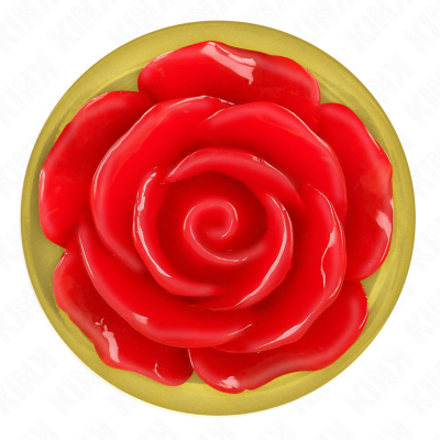 KINK - PLUG ANAL OURO ROSA VERMELHO TAMANHO L - D-242591 - Dona Pimenta