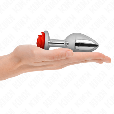 KINK - PLUG ANAL ROSA VERMELHO TAMANHO L - D-242594 - Dona Pimenta