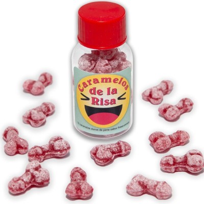 DIABLO PICANTE - 12 DOCES DE RISADA EM FORMA DE PÉNIS MORANGO/CEREJA - D-242362 - Dona Pimenta