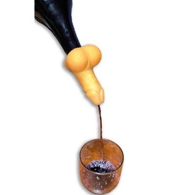 DIABLO PICANTE - DECANTADOR DE VINHO DE PÉNIS DOURADO - D-242366 - Dona Pimenta