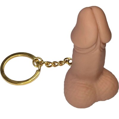 DIABLO PICANTE - CHAVEIRO EM FORMA DE PÉNIS ??CARNE - D-242401 - Dona Pimenta