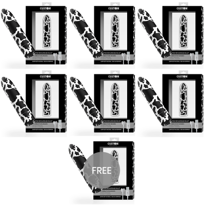 CUSTOM BULLETS - VACA RECARREGÁVEL BALA MAGNÃTICA 10 INTENSIDADES 6 + 1 GRÁTIS - D-231347 - Dona Pimenta