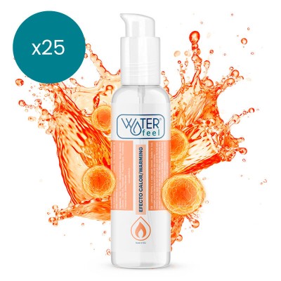 WATERFEEL - LUBRIFICANTE EFEITO DE CALOR 150 ML PACK 25 UNIDADES - D-213317 - Dona Pimenta