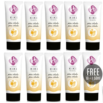 KIKÍ TRAVEL - PINA COLADA LUBRIFICANTE 50 ML 10 + 1 GRÁTIS - D-215124 - Dona Pimenta