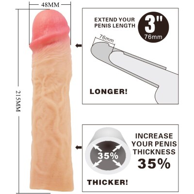 PRETTY LOVE - MANGA DE PÉNIS DEREK COM EXTENSÃO DE 7,6 CM DE CARNE - D-242496 - Dona Pimenta