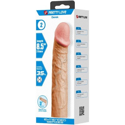 PRETTY LOVE - MANGA DE PÉNIS DEREK COM EXTENSÃO DE 7,6 CM DE CARNE - D-242496 - Dona Pimenta