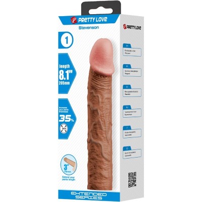 PRETTY LOVE - MANGA PENIS STEVENSON COM EXTENSÃO DE 7,6 CM MULATO - D-242499 - Dona Pimenta