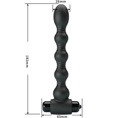 PRETTY LOVE - LYNN SILICONE ANAL PLUG 10 VIBRAÇÕES PRETO - D-242424 - Dona Pimenta
