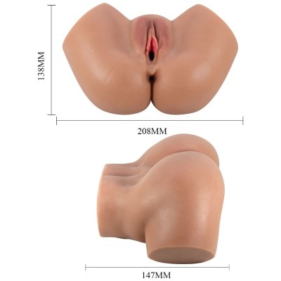 CRAZY BULL - VIBRADOR HAILEY BUTT COM VAGINA E ÂNUS REALISTAS MULATA CONTROLE REMOTO - D-242448 - Dona Pimenta