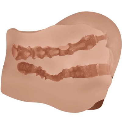 CRAZY BULL - VIBRADOR MILA BUTT COM VAGINA REALISTA E ÂNUS CONTROLE DE CARNE REMOTO - D-242449 - Dona Pimenta