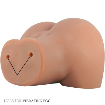 CRAZY BULL - VIBRADOR MILA BUTT COM VAGINA REALISTA E ÂNUS CONTROLE DE CARNE REMOTO - D-242449 - Dona Pimenta