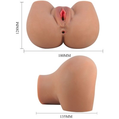 CRAZY BULL - VIBRADOR MILA BUTT COM VAGINA REALISTA E ÂNUS CONTROLE DE CARNE REMOTO - D-242449 - Dona Pimenta
