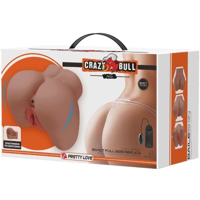 CRAZY BULL - VIBRADOR MILA BUTT COM VAGINA REALISTA E ÂNUS CONTROLE DE CARNE REMOTO - D-242449 - Dona Pimenta