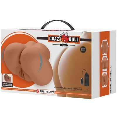 CRAZY BULL - LUNA VIBRADOR BUTT COM VAGINA REALISTA E ÂNUS CONTROLE DE CARNE REMOTO - D-242450 - Dona Pimenta