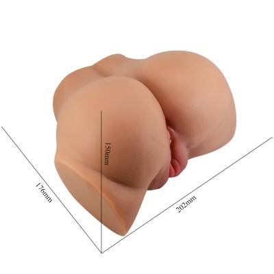 CRAZY BULL - VIBRADOR ASS EMILIA COM CONTROLE REMOTO REALISTA DE VAGINA E ÂNUS - D-242480 - Dona Pimenta