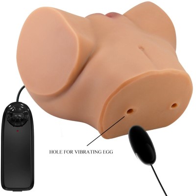 CRAZY BULL - VIBRADOR ASS EMILIA COM CONTROLE REMOTO REALISTA DE VAGINA E ÂNUS - D-242480 - Dona Pimenta