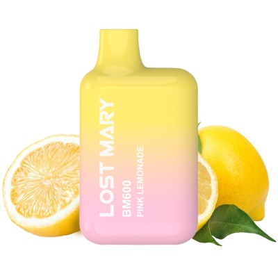 LOST MARY - BM600 NICOTINE VAPER 2% DESCARTÁVEL ROSA LIMONADA - D-242691 - Dona Pimenta
