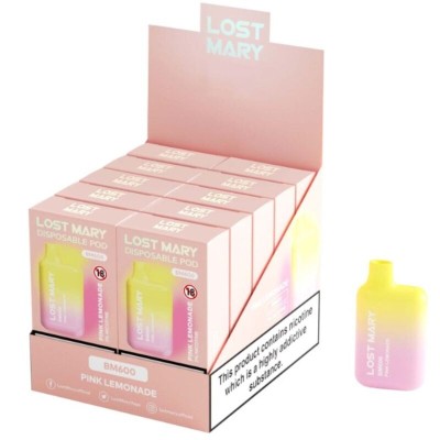 LOST MARY - BM600 NICOTINE VAPER 2% DESCARTÁVEL ROSA LIMONADA - D-242691 - Dona Pimenta