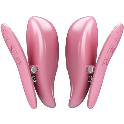 PRETTY LOVE - CAILEY NIPPLE CLAMPS 10 VIBRAÇÕES CONTROLE REMOTO ROSA - D-242459 - Dona Pimenta