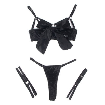 SUBBLIME - 955205 CONJUNTO DE SUTIÃ COM LAÇO PRETO AJUSTÁVEL L/XL - D-242641 - Dona Pimenta